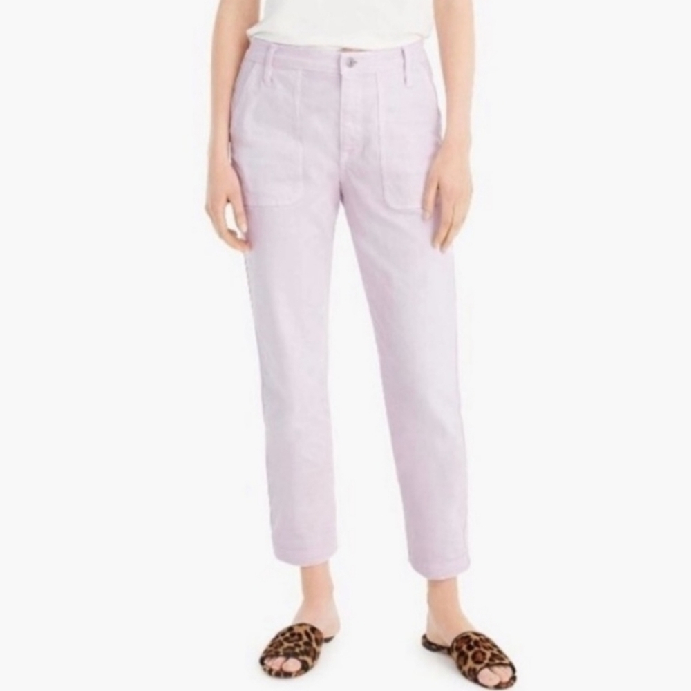 J. Crew Lavender Straight Leg Crop Jeans